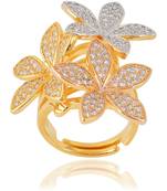 Designer Fancy Partywear Clubwear Finger Metal Cocktail Ring For Women Girls