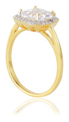 Classic Designer Stylish Daily Office Wear Gold Plated Solitaire Ring For Women Girls 2
