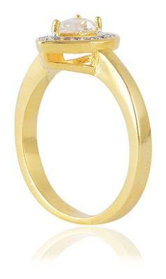 Designer Fancy Stylish Two Tone Gold Plated Ring for Women Girls (IR-0165)    2