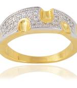 Fashionable Designer Stylish American Diamonds Gold Plated Ring for Women Girls