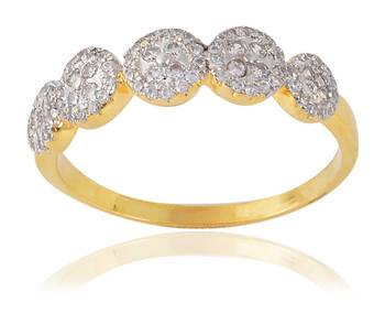 Gold Metal Ring For Women - Size: 15 2