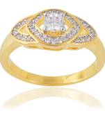 Fashion Jewellery Stylish Party Wear Designer Gold Plated Metal Ring For Women Girls