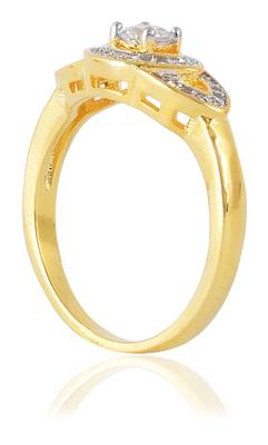 Fashion Jewellery Stylish Party Wear Designer Gold Plated Metal Ring For Women Girls 2