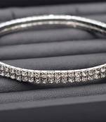 Silver cubic zirconia anklets