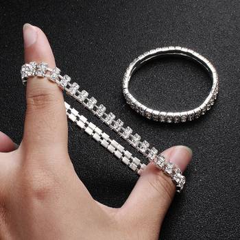 Silver cubic zirconia anklets 4