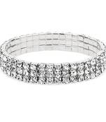 Silver cubic zirconia anklets