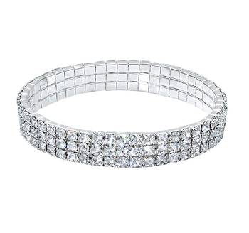 Silver cubic zirconia anklets 2