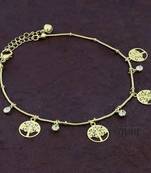 Gold cubic zirconia anklets