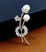 Pink pearl brooch