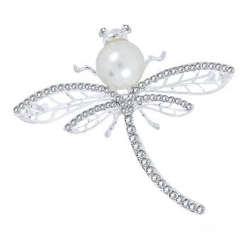 Silver pearl brooch 2