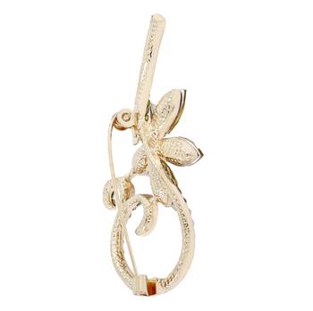 Yellow cubic zirconia brooch 3