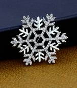 Silver cubic zirconia brooch