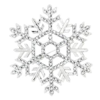 Silver cubic zirconia brooch 2
