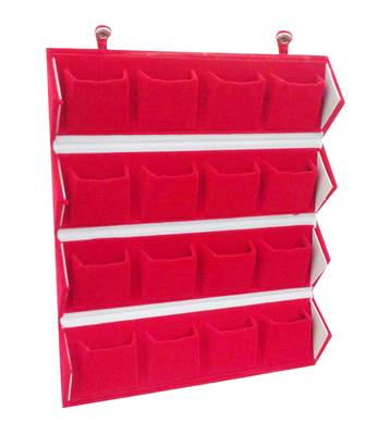 atorakushon Velvet 16 Pair Earrings Organizer Jewellery Box for Women and Girls pack of 2 maroon 2