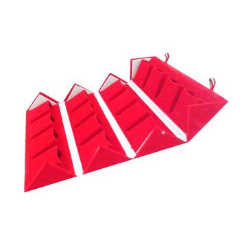 atorakushon Velvet 16 Pair Earrings Organizer Jewellery Box for Women and Girls pack of 2 maroon 3
