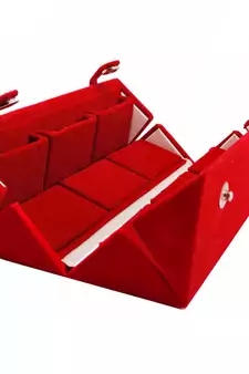 atorakushon Velvet 12 Pair Earrings Organizer Jewellery Box for Women and Girls pack of 3 maroon