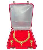 ATORAKUSHON Red Fabric and Plastic Unisex Jewellery Organizer for Necklac, Earrings Top - Pack of 1