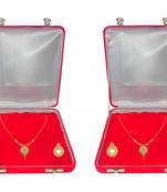 ATORAKUSHON Red Fabric and Plastic Unisex Jewellery Organizer for Necklac, Earrings Top - Pack of 2