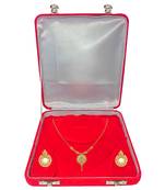 ATORAKUSHON Red Plastic Jewellery Organizer, Pendant Set/Necklace Earrings Top Vanity Box for Women- Pack of 1