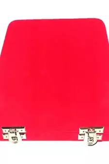 ATORAKUSHON Red Fabric and Plastic Unisex Jewellery Organizer for Necklac, Earrings Top - Pack of 2