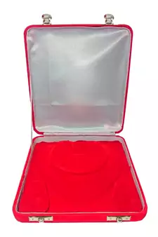 ATORAKUSHON Red Plastic Jewellery Organizer, Pendant Set/Necklace Earrings Top Vanity Box for Women- Pack of 1