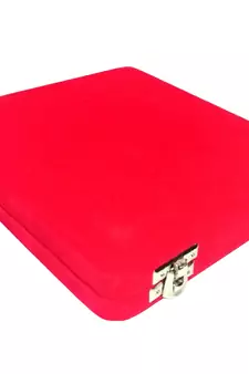 ATORAKUSHON Red Fabric and Plastic Unisex Jewellery Organizer for Necklac, Earrings Top - Pack of 2