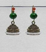 Green Antique Jhumkas
