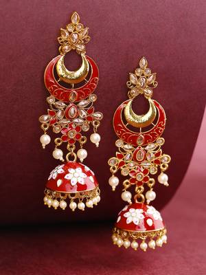 Red earrings 1