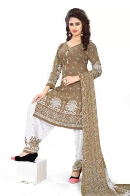 Combo Of 2 Printed Synthetic Unstitched Salwar With Dupatta 2