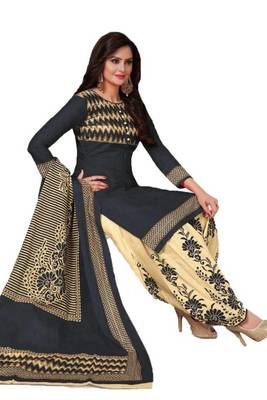 Combo Of 2 Printed Synthetic Unstitched Salwar With Dupatta 2