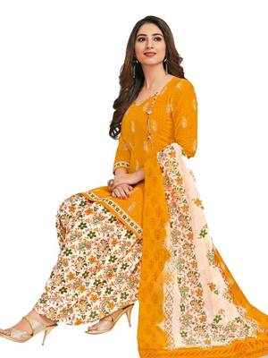 Combo Of 2 Printed Synthetic Unstitched Salwar With Dupatta 3