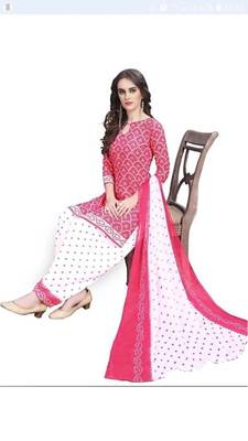 Combo Of 2 Printed Synthetic Unstitched Salwar With Dupatta 3