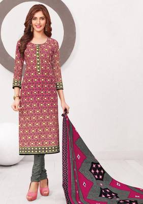 Combo Of 2 Printed Synthetic Unstitched Salwar With Dupatta 2