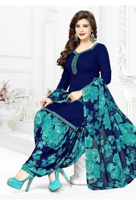 Combo Of 2 Printed Synthetic Unstitched Salwar With Dupatta 3