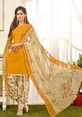 Combo Of 2 Printed Synthetic Unstitched Salwar With Dupatta 2