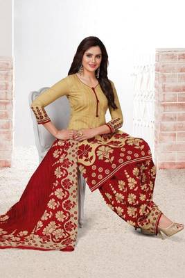 Combo Of 2 Printed Synthetic Unstitched Salwar With Dupatta 2
