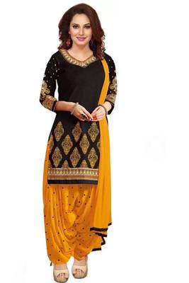 Combo Of 2 Printed Synthetic Unstitched Salwar With Dupatta 3