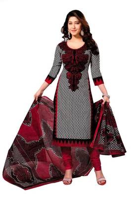 Combo Of 2 Printed Synthetic Unstitched Salwar With Dupatta 3