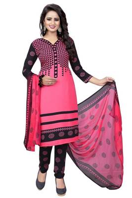 Combo Of 2 Printed Synthetic Unstitched Salwar With Dupatta 3