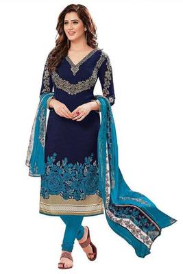 Combo Of 2 Printed Synthetic Unstitched Salwar With Dupatta 3