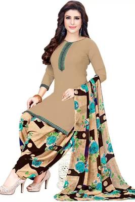 Combo Of 2 Printed Synthetic Unstitched Salwar With Dupatta 2