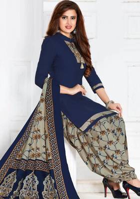 Combo Of 2 Printed Synthetic Unstitched Salwar With Dupatta 3