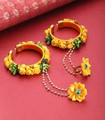 Yellow haath-phool-hath-panja