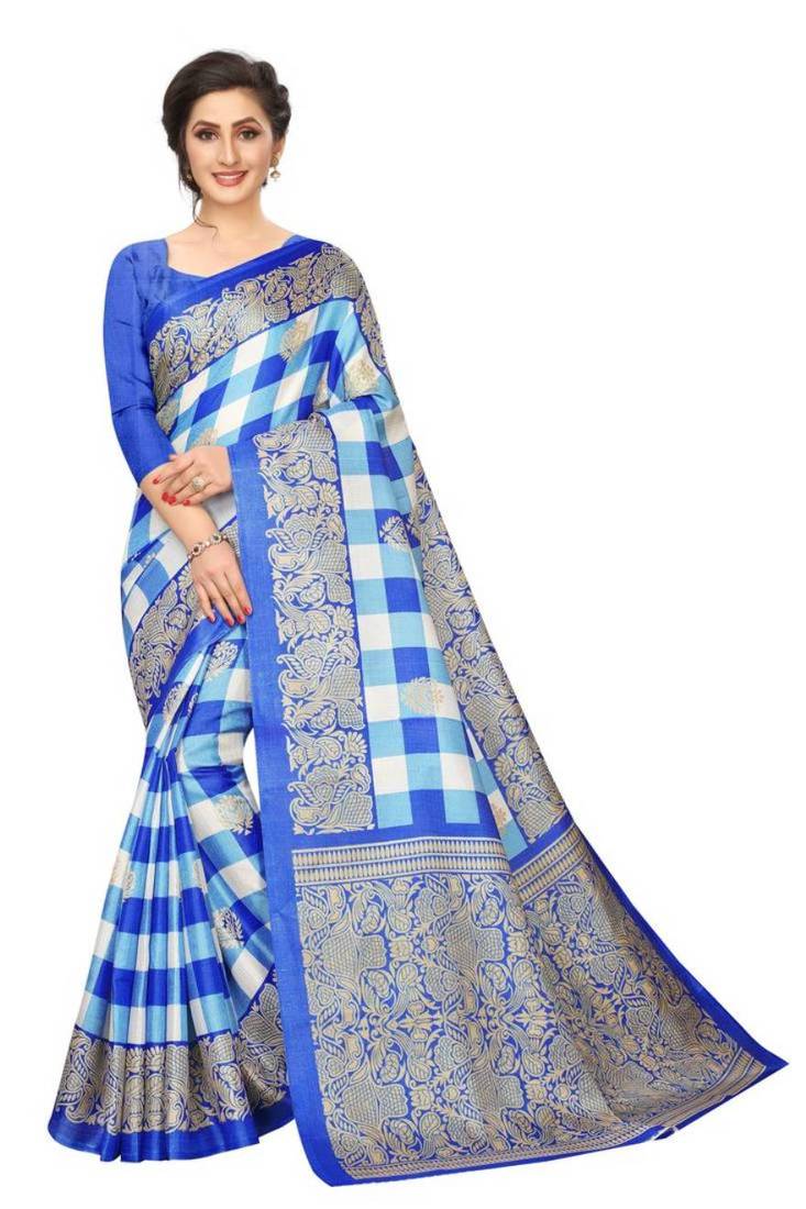 Combo Of 2 Printed Georgette & Art Silk Saree With Blouse
