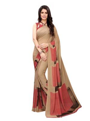 Combo Of 2 Printed Georgette & Art Silk Saree With Blouse 5