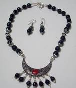 Sand Stone Oxidized Necklace 007