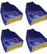 atorakushon   Parashute Fabric Blouse Cover Garments Wardrobe Organizer Pack of 4  (Blue)