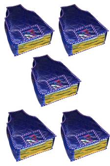atorakushon   Parashute Fabric Blouse Cover Garments Wardrobe Organizer Pack of 5 (Blue)