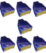 atorakushon   Parashute Fabric Blouse Cover Garments Wardrobe Organizer Pack of 7 (Blue)