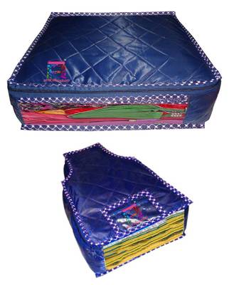 atorakushon   Parachute Combo Saree Cover and Blouse Cover Garments Wardrobe Organizer Set of 2  (Blue) 1